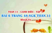 Bài 6 trang 48 SGK Toán 11 tập 1 Cánh Diều